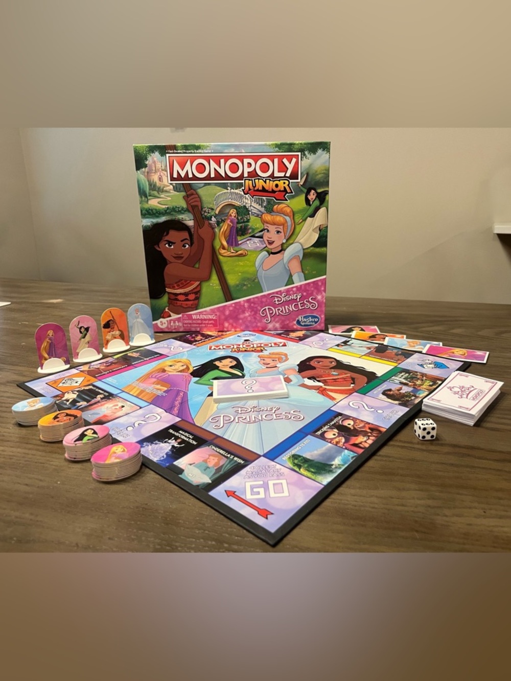 Monopoly Junior Disney Princess Edition Board Game - Picture 5 of 9